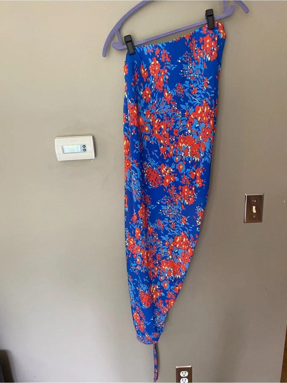 ATLEIN Blue Floral Midi Skirt Size 14